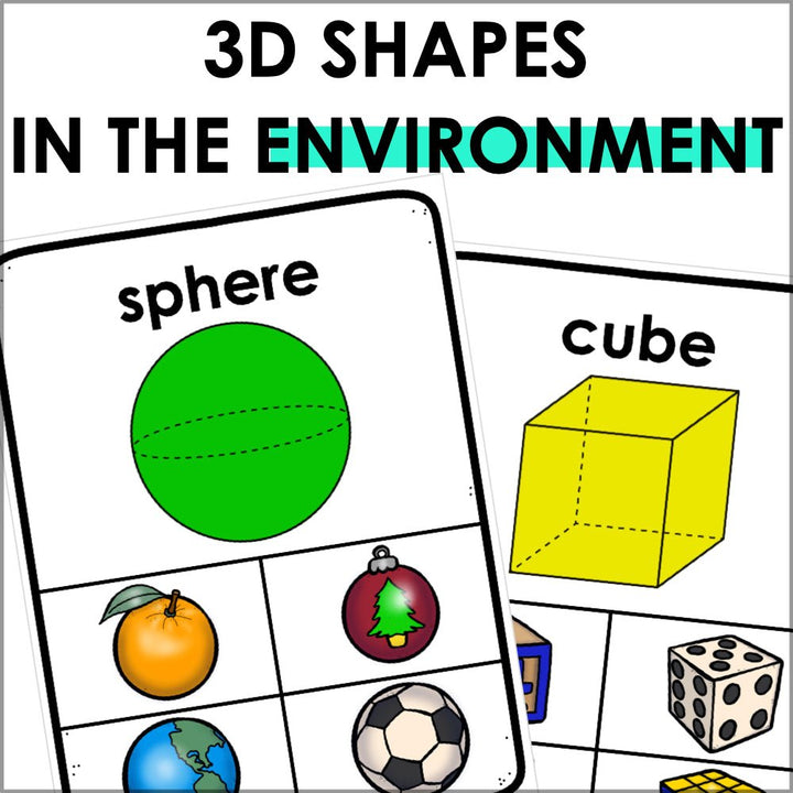 3D Shapes in the Environment Posters - Teacher Jeanell