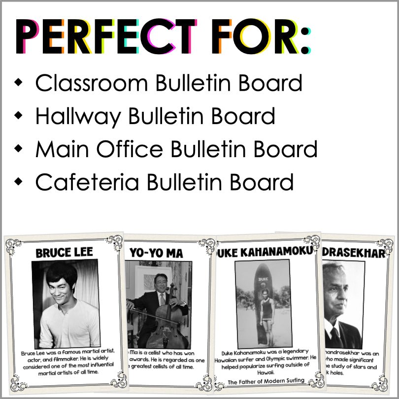 AAPI Asian American and Pacific Islander Poster Set - Teacher Jeanell