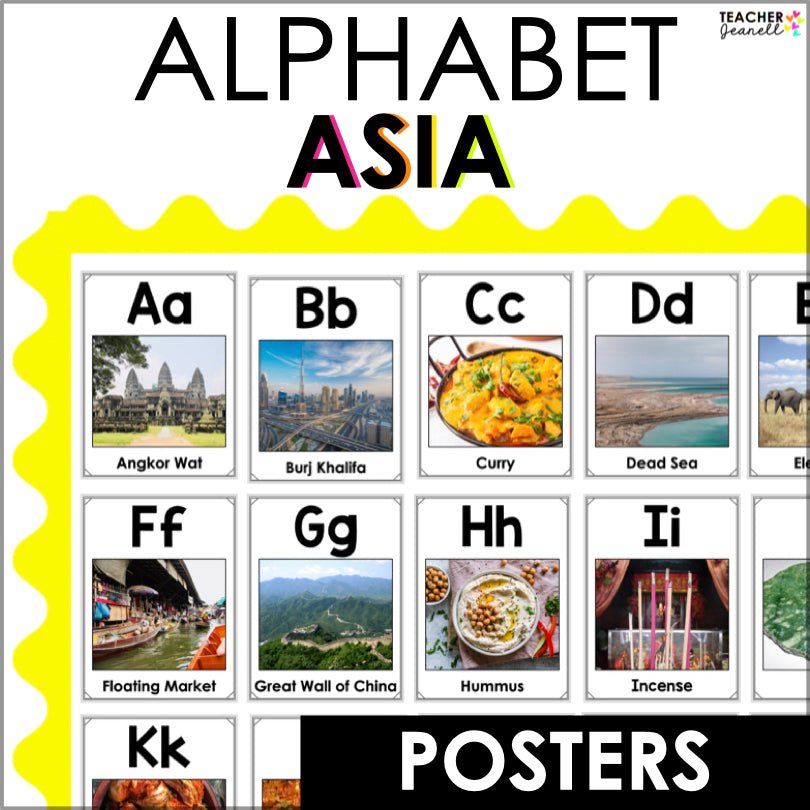 Asia Alphabet Poster Set | Learn the ABCs with Asian Culture – Teacher ...