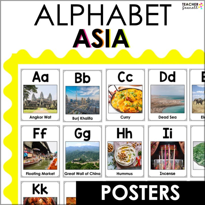 ABC Posters Asia | Alphabet Poster Set - Teacher Jeanell