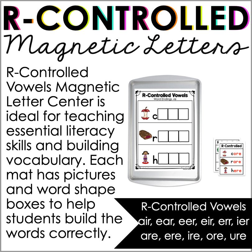 Advanced R-Controlled Vowels Magnetic Letter Activities - Teacher Jeanell