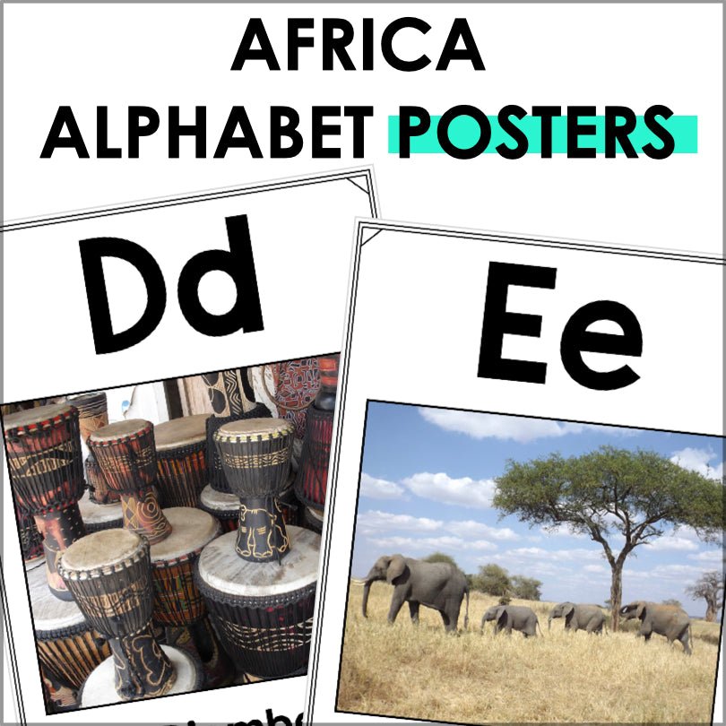 Africa Alphabet Posters - Teacher Jeanell