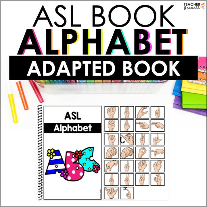 Alphabet Adapted Book for American Sign Language ASL - Teacher Jeanell