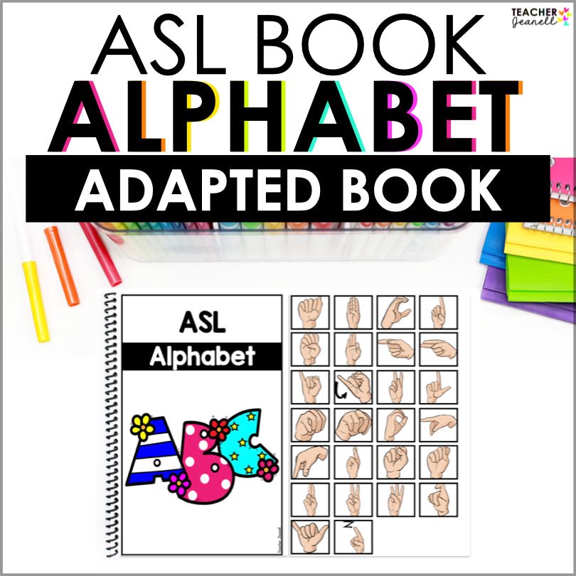 Asl Boo ASL Alphabet Adapted Book for Learning Letter Signs – Teacher Jeanell