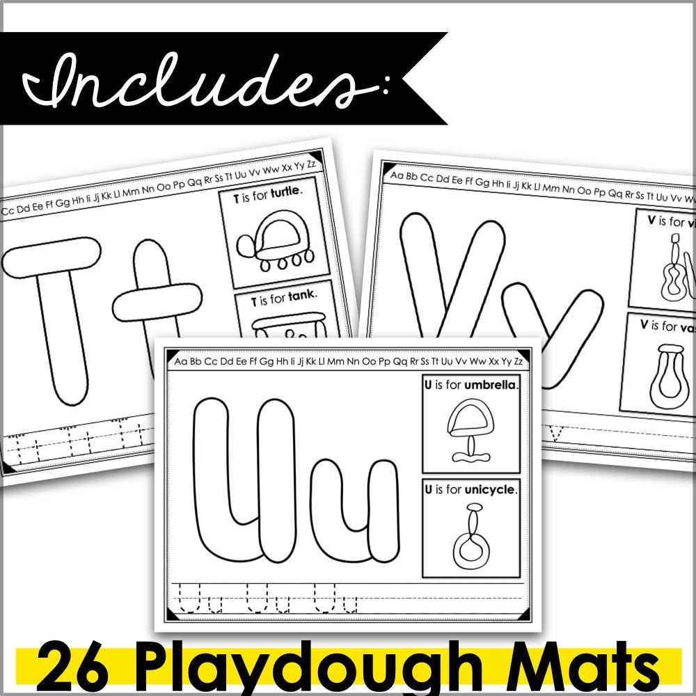 Alphabet Playdough Mats - Beginning Sounds - Teacher Jeanell