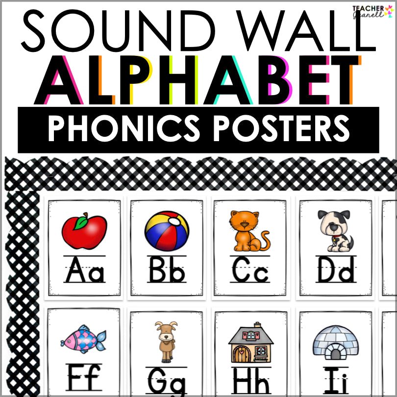 Alphabet Poster Set | Sound Wall Posters - Teacher Jeanell