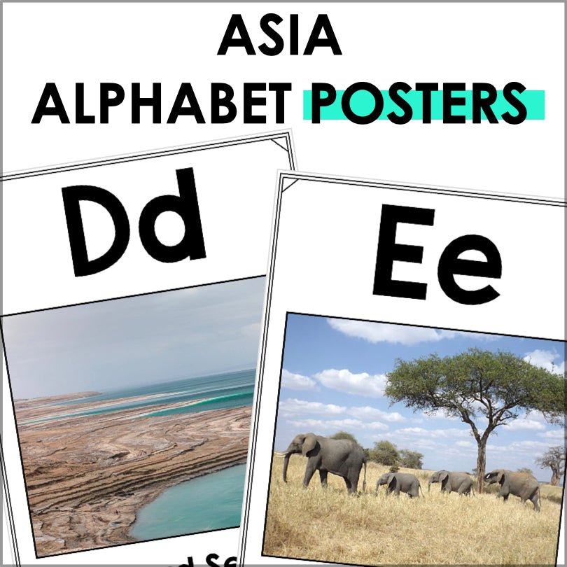 Asia Alphabet Posters | A-Z Posters Asia AAPI | ABC Posters with Real Pictures - Teacher Jeanell