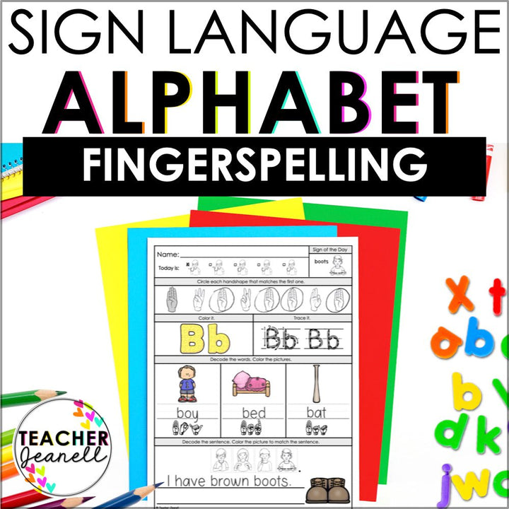 ASL Alphabet and Fingerspelling Level 2 - Teacher Jeanell