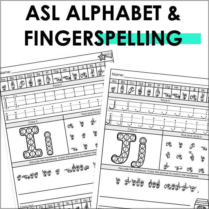 ASL Alphabet and Fingerspelling Practice - Teacher Jeanell