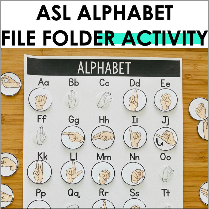 ASL Alphabet File Folder Games - Teacher Jeanell