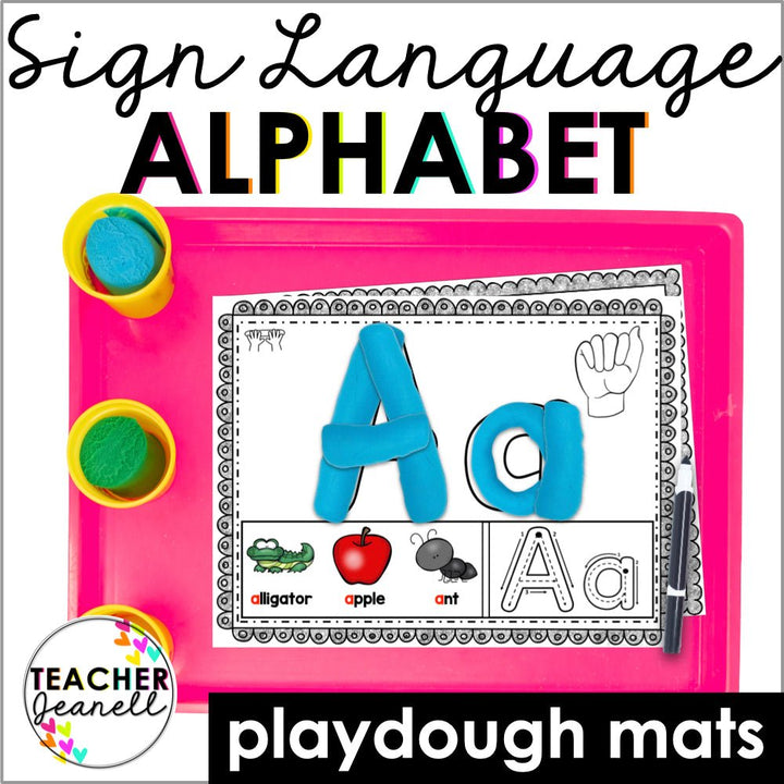 ASL Alphabet Playdough Mats - Teacher Jeanell
