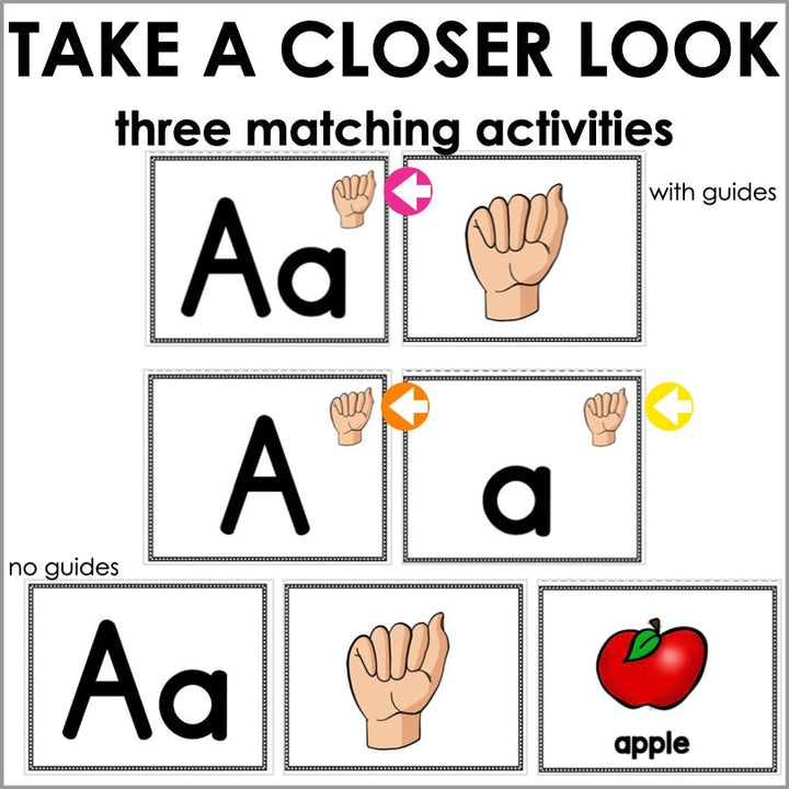 ASL Alphabet Pocket Chart Activity Cards - Teacher Jeanell