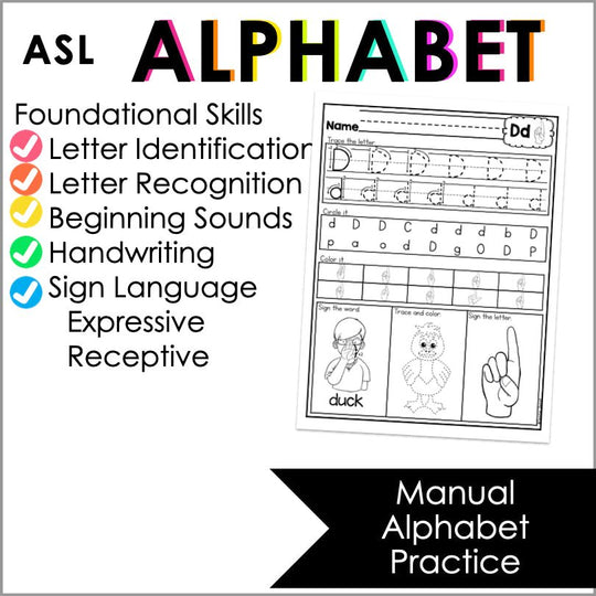 Asl Code Worksheet ASL Alphabet Worksheets for Learning the Manual Alphabet – Teacher Jeanell