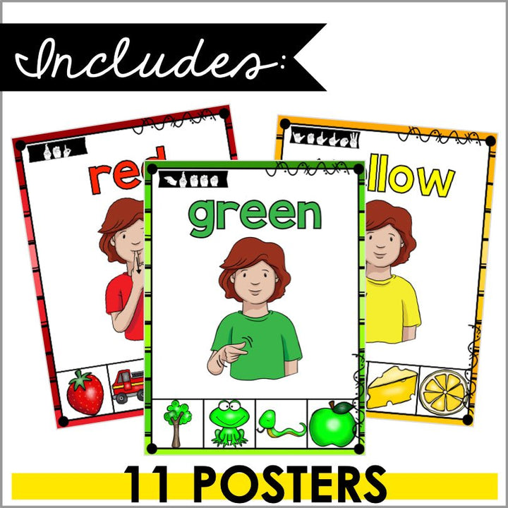 ASL Colors in the Environment Poster Set - Teacher Jeanell
