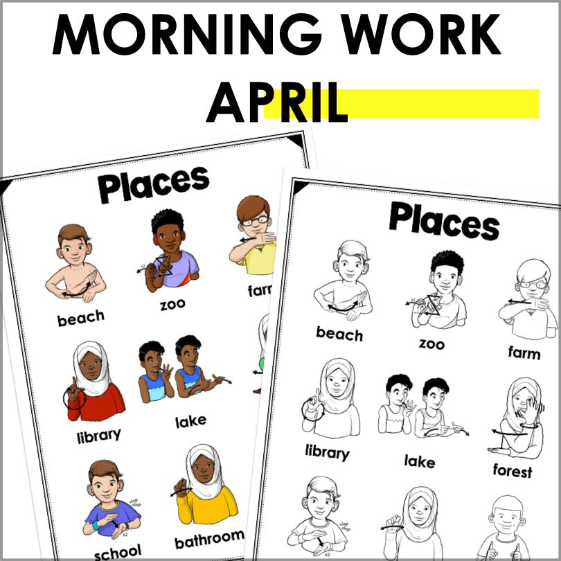 ASL Daily Practice - April ASL Morning Work β Teacher Jeanell