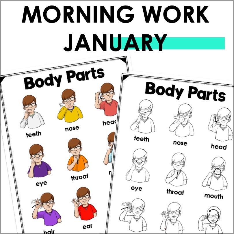 ASL Daily Practice - January ASL Morning Work - Teacher Jeanell