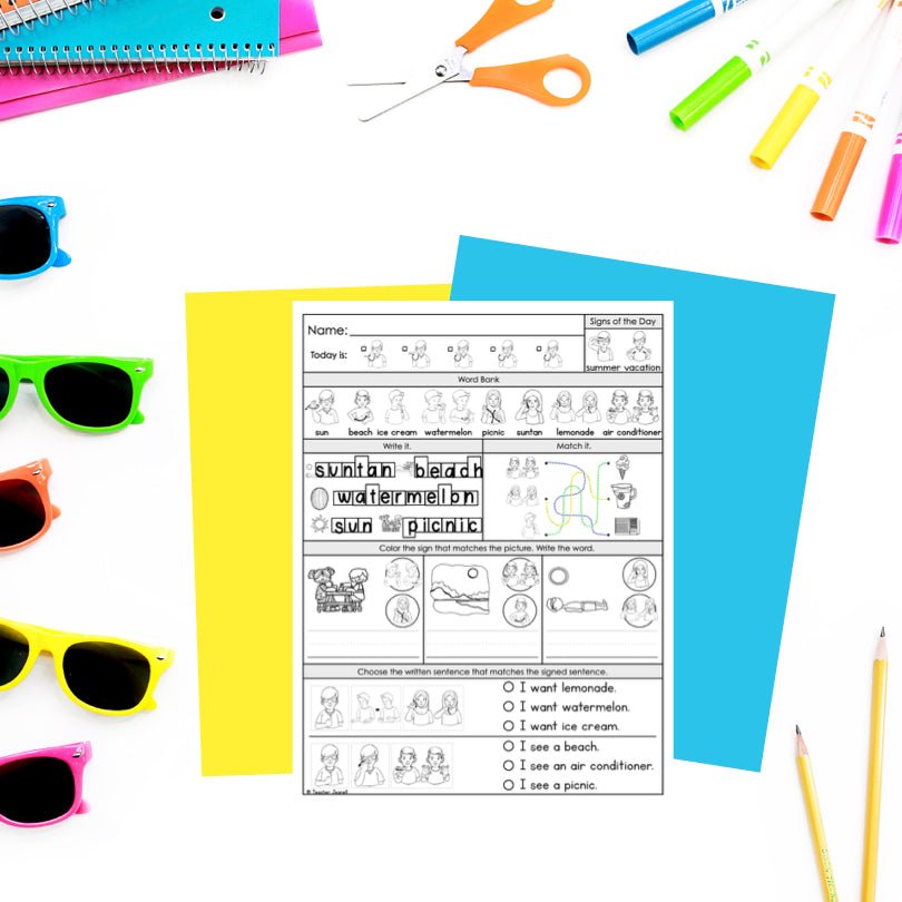 ASL Daily Practice - June ASL Morning Work – Teacher Jeanell