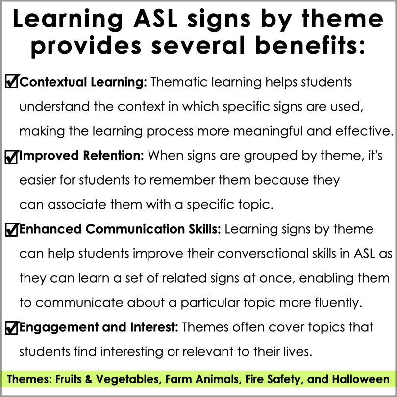 ASL Daily Practice - October ASL Morning Work - Teacher Jeanell
