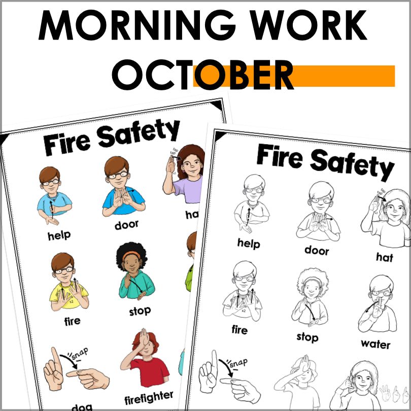 ASL Daily Practice | October ASL Morning Work β Teacher Jeanell