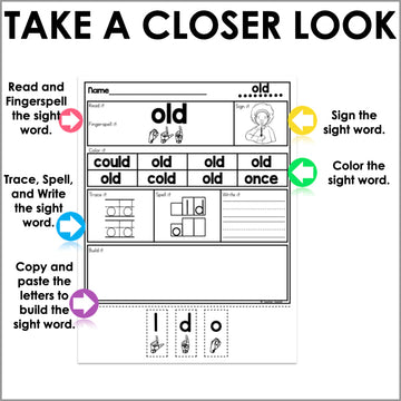 Sign Language Sight Words First Grade Worksheets – Teacher Jeanell