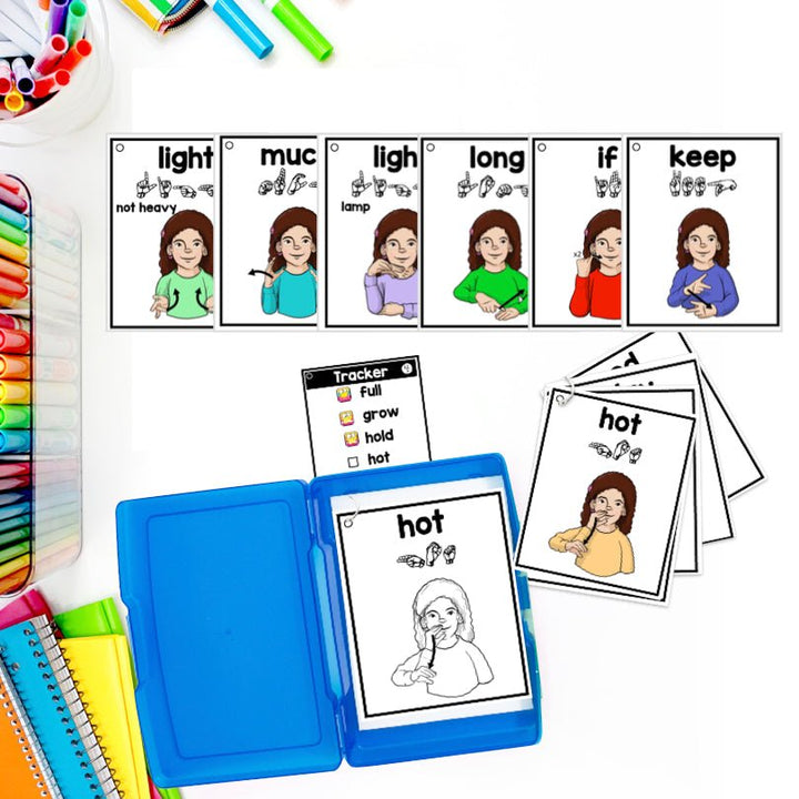 ASL Flashcards and Tracker Second Grade Sight Words - Sign Language Flashcards - Teacher Jeanell