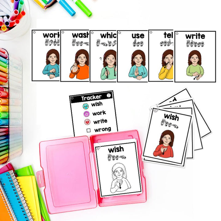 ASL Flashcards and Tracker Second Sight Words - Teacher Jeanell