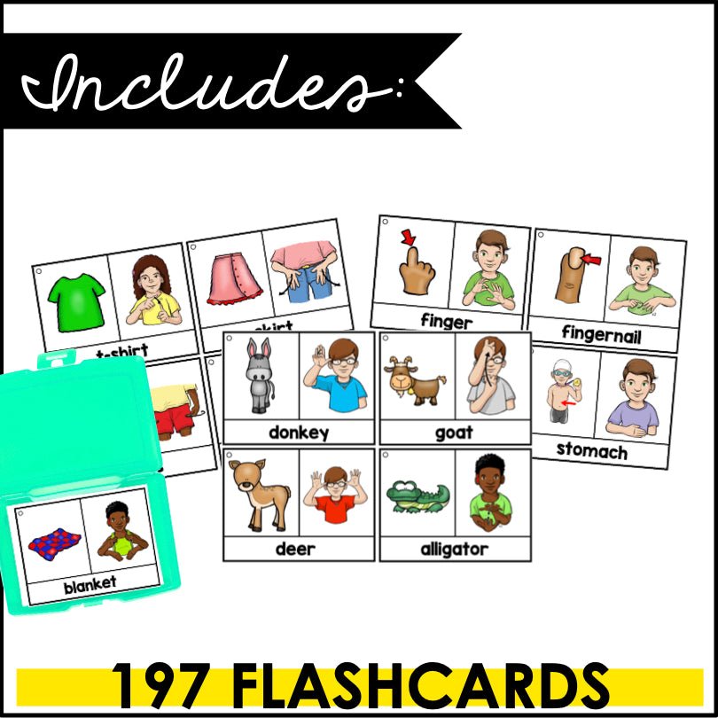 ASL Flashcards & Trackers MEGA Bundle | American Sign Language Flash Cards - Teacher Jeanell