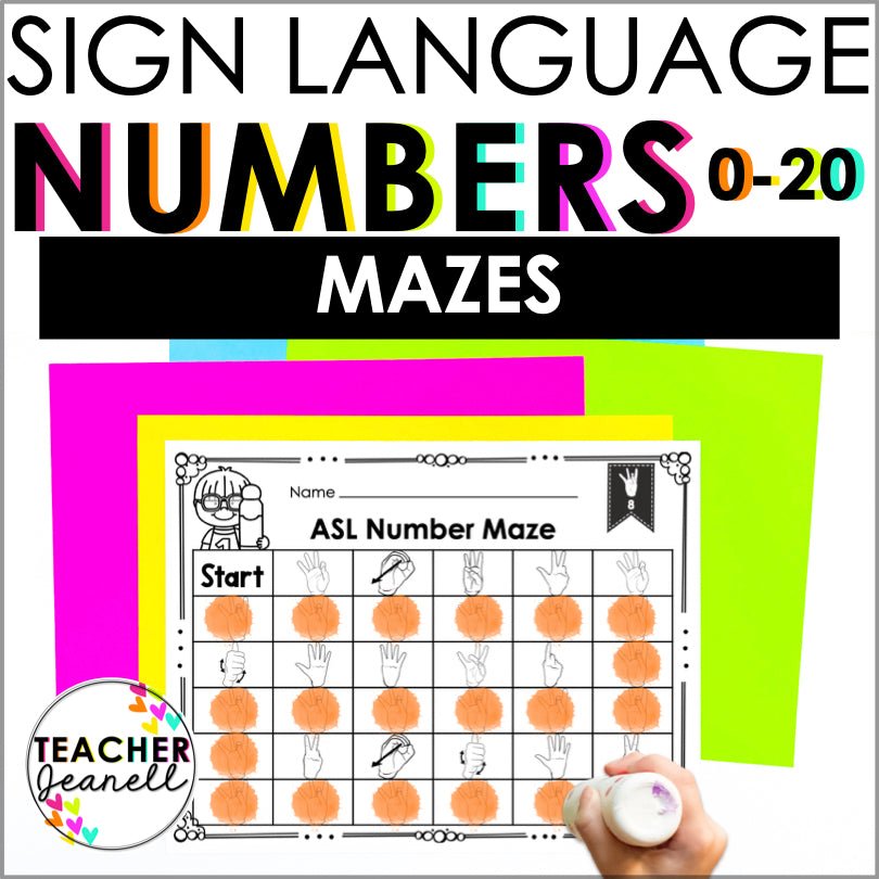 ASL Number Recognition 0-20 - Teacher Jeanell
