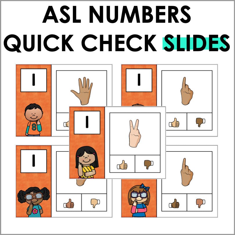 ASL Number Recognition Practice Digital Slides - Teacher Jeanell