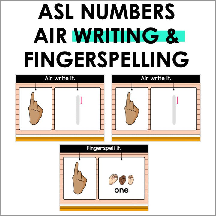 ASL Number Recognition Practice Digital Slides - Teacher Jeanell