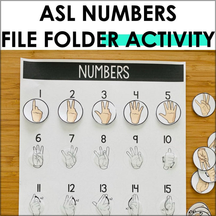 ASL Numbers 1 20 File Folder Games ASL Busy Book Teacher Jeanell Asl numbers 1 20 file folder games asl busy book teacher jeanell
