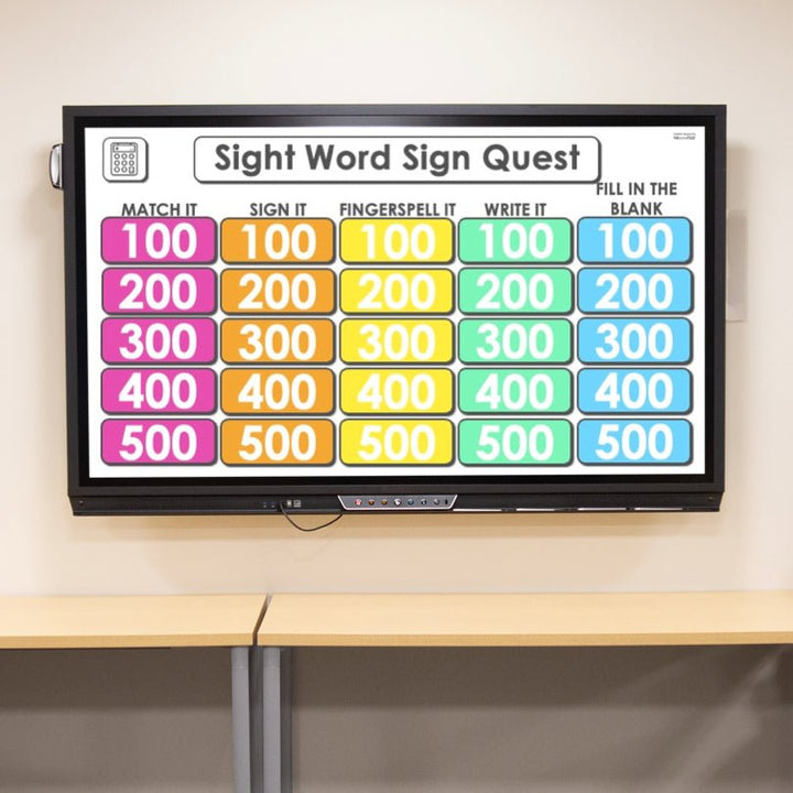 ASL Pre-Primer Sight Words Digital Game - Teacher Jeanell