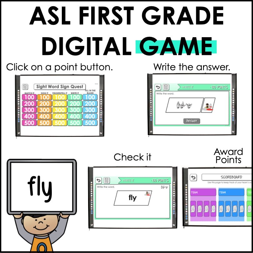 ASL Sight Words Digital Games Bundle - Teacher Jeanell