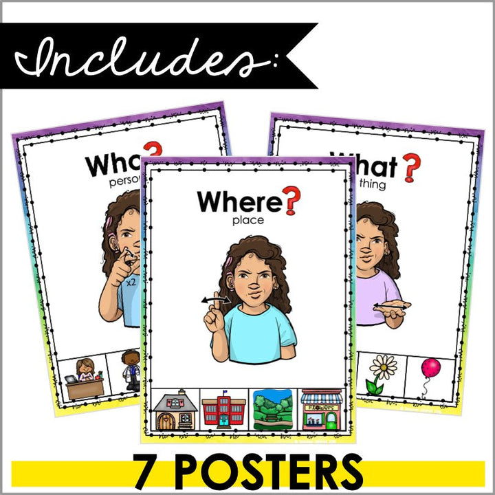 WH Questions in ASL Posters for Easy Sign Language Learning – Teacher ...