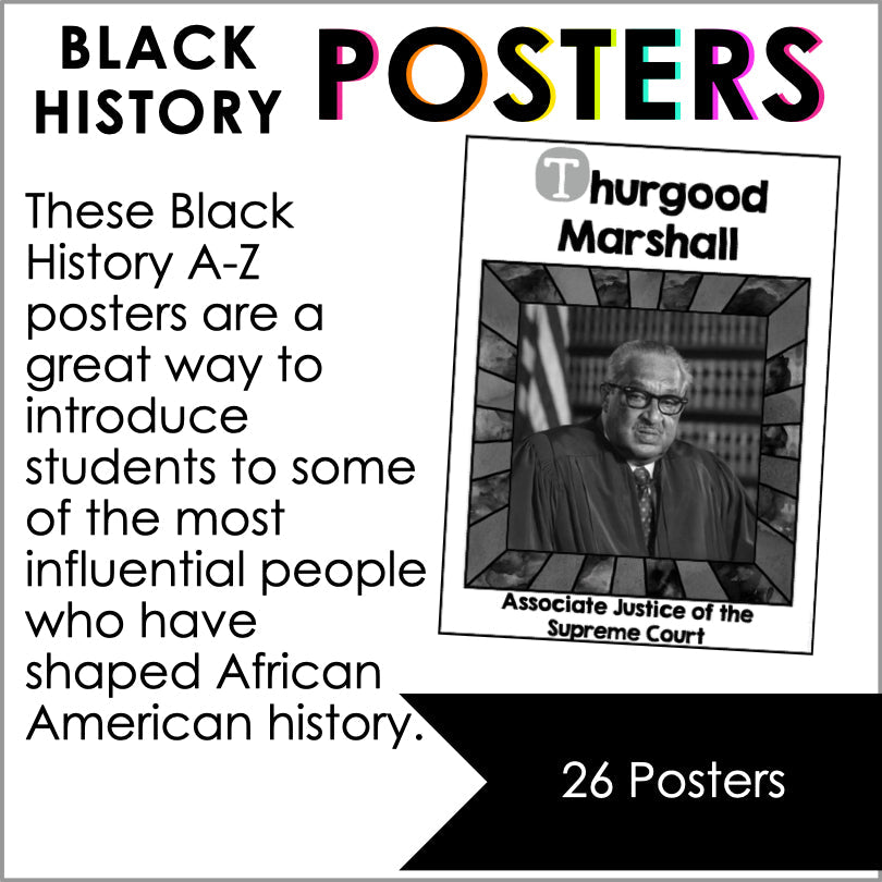 Black History Month Alphabet Posters - Teacher Jeanell