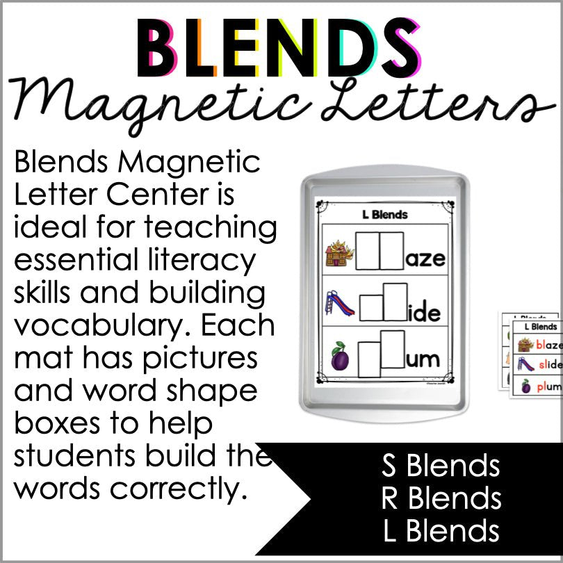 Blends Magnetic Letter Activities - Teacher Jeanell