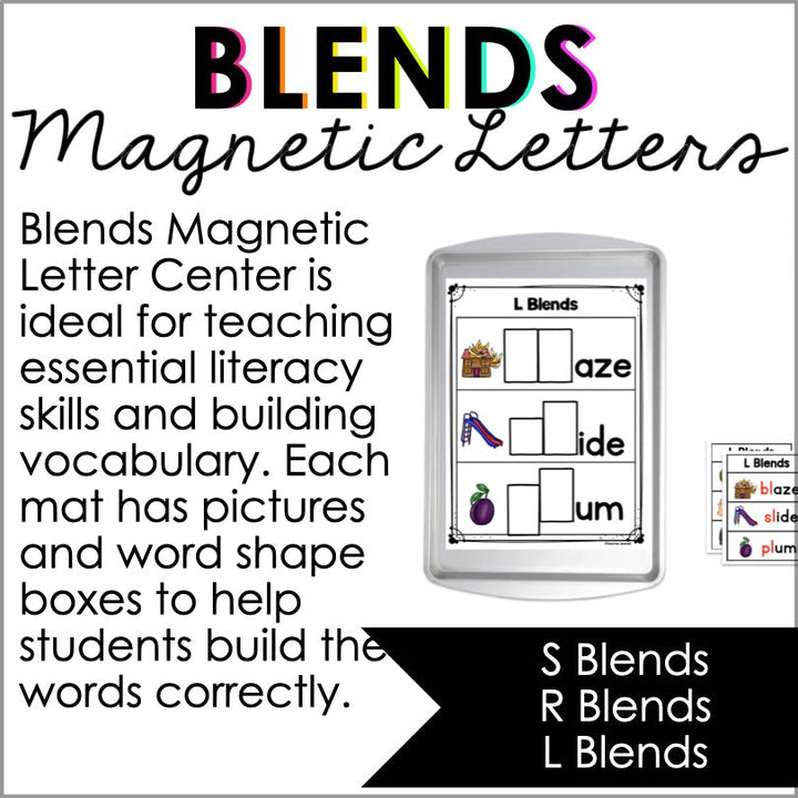 Blends Magnetic Letter Activities - Teacher Jeanell