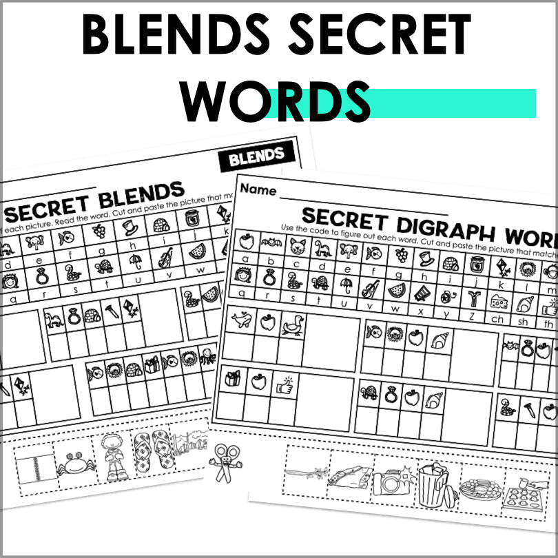 Blends Secret Words | Phonemic Awareness Activities - Teacher Jeanell