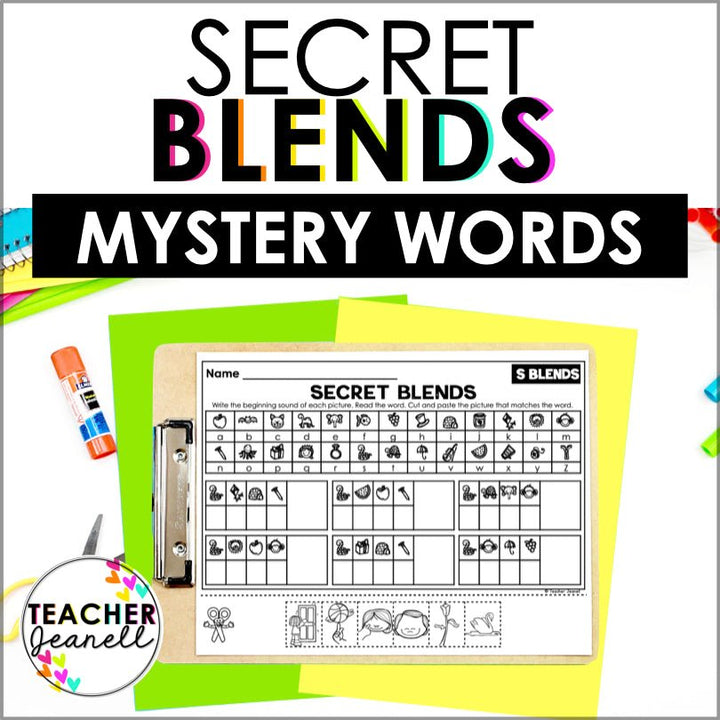 Blends Secret Words | Phonemic Awareness Activities - Teacher Jeanell
