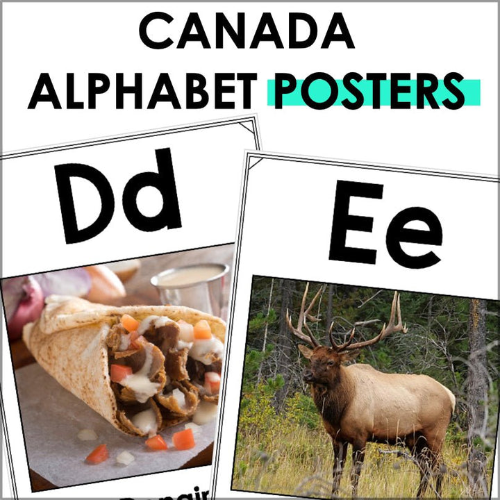 Canada Alphabet Posters | A-Z Posters Canada | ABC Posters with Real Pictures - Teacher Jeanell