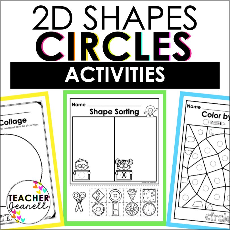 Circle | 2D Shapes Worksheets | Shape Recognition – Teacher Jeanell