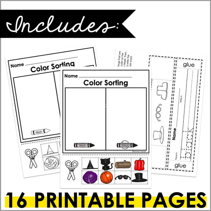 Color Black Worksheets and Activities for Preschool and Kindergarten ...
