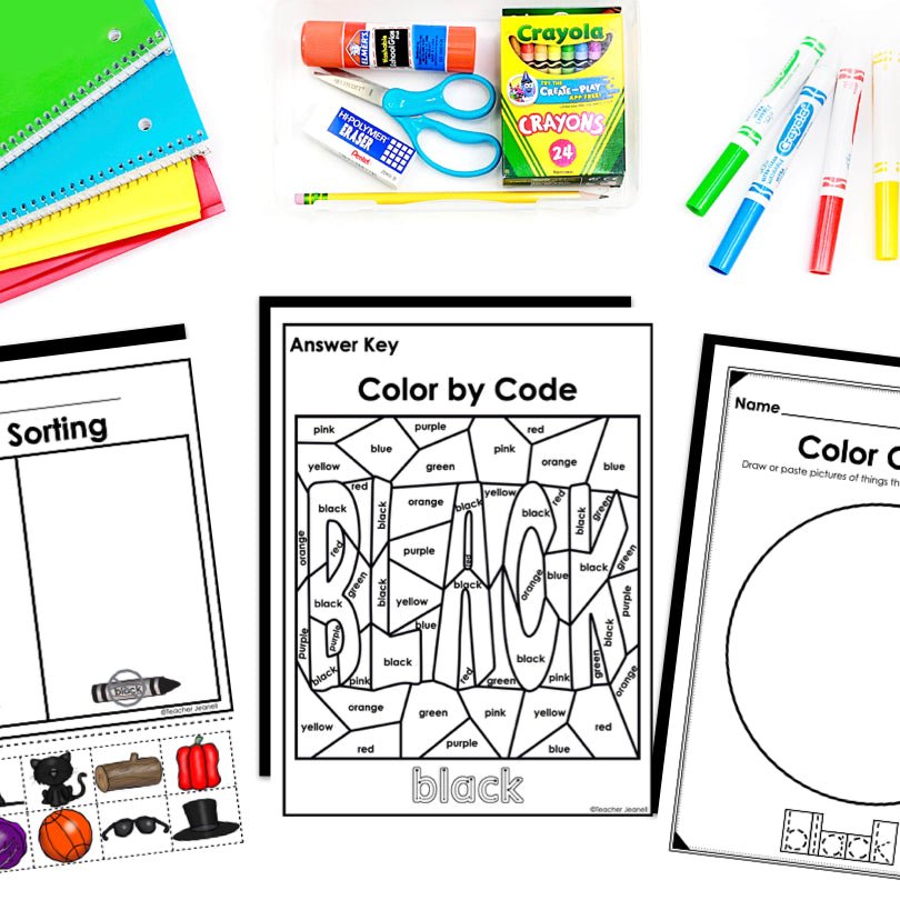 Color Black Worksheets and Activities for Preschool and Kindergarten ...
