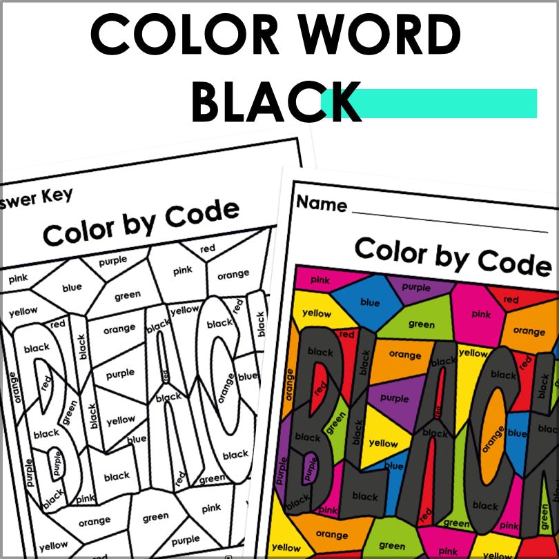 Color Black Worksheets and Activities for Preschool and Kindergarten ...