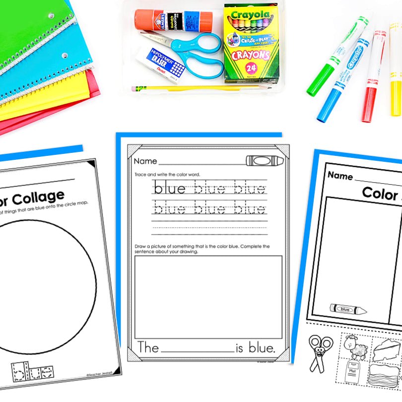 Color Blue Worksheets and Activities for Preschool and Kindergarten ...