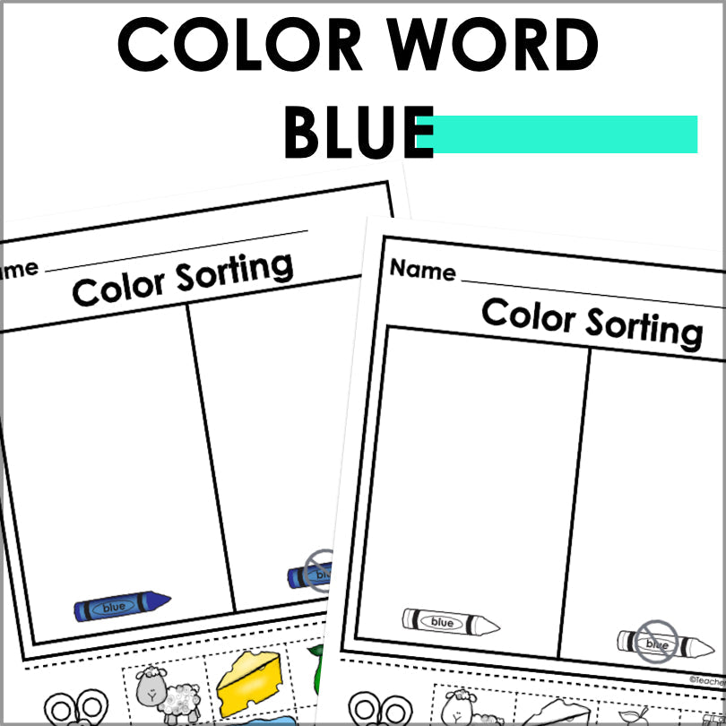 Color Blue Worksheets and Activities | Color Identification - Teacher Jeanell