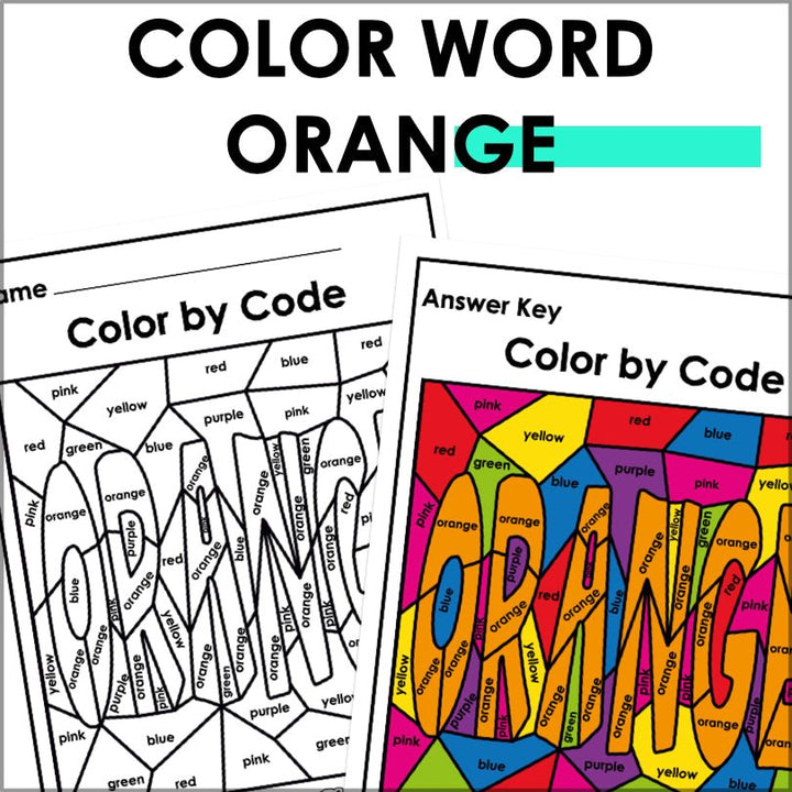 Color Orange Worksheets and Activities | Color Identification - Teacher Jeanell