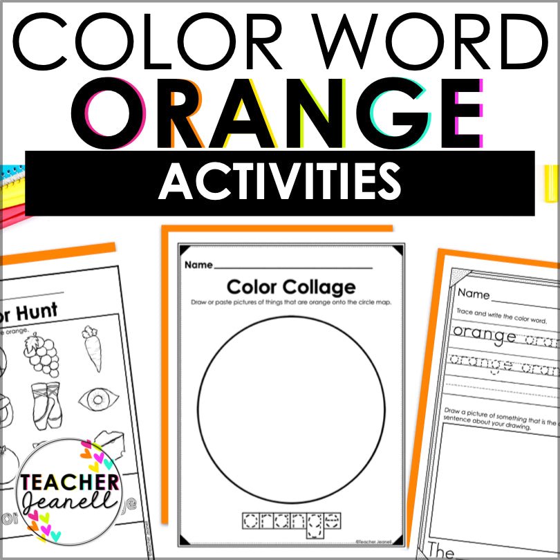 Matching Oranges Color Activity Color Orange Worksheets and Activities for Preschool and Kindergarten ...