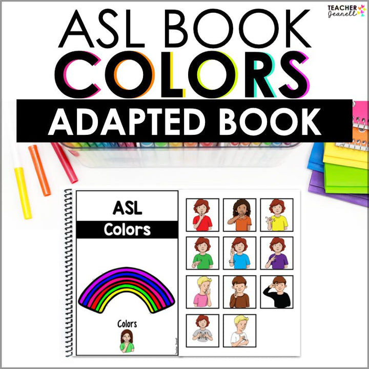 Colors in ASL Adapted Book for American Sign Language - Teacher Jeanell