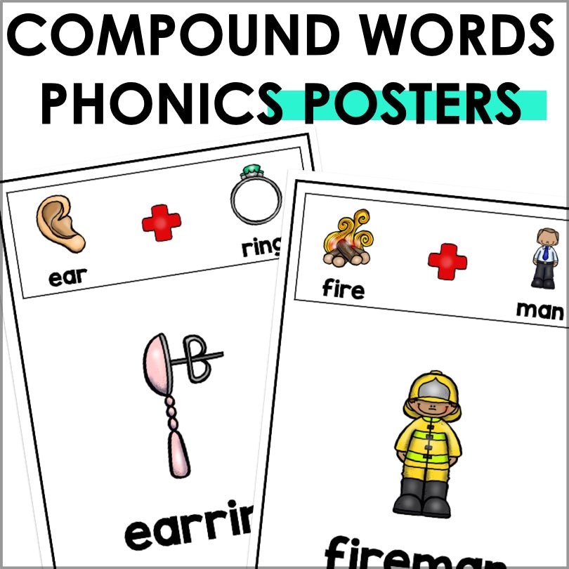 Compound Words Poster Set - Teacher Jeanell